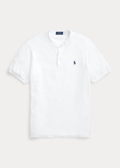 Henley Polo Ralph Lauren Hombre Blancos - Featherweight Mesh - UCMXJ5249